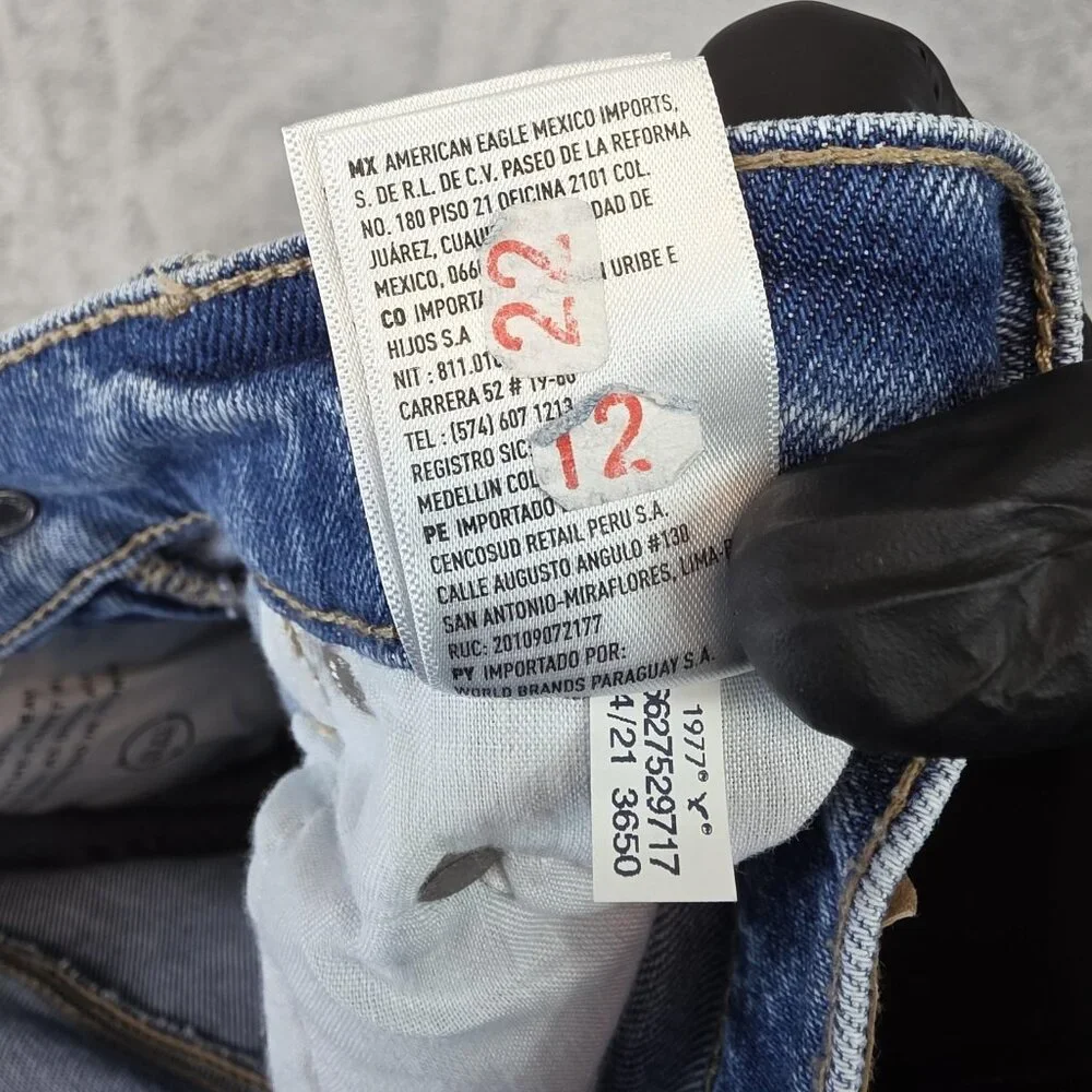 American Eagle Outfitters 90s Boyfriend Jeans Womens 000 High Rise Distressed - Picture 7 of 13